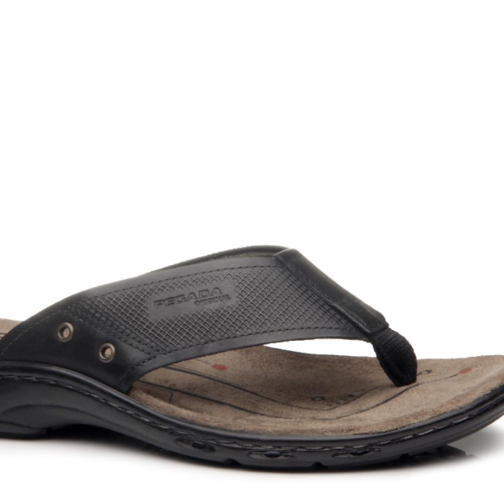CHINELO PA130684 MASCULINO L CONFORT EM COURO