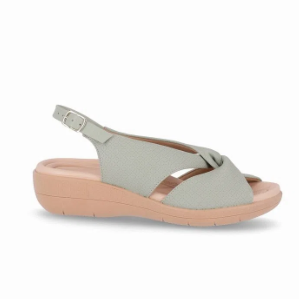 SANDÁLIA PY239015 ANABELA WIDE FIT EM STRETCH SOFT
