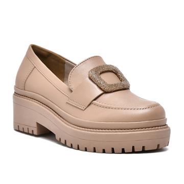 SAPATO LOAFER VM23-17003 EM SINTE E FIVELA STRASS